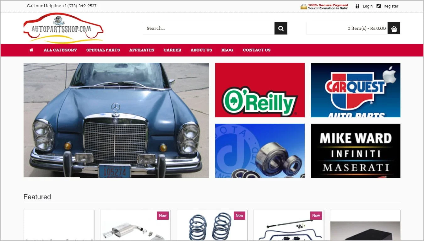 Auto Parts Shop Ecommerce