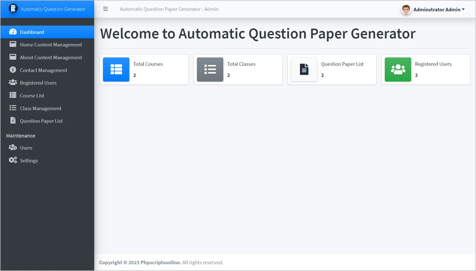 Automatic Question Paper Generator