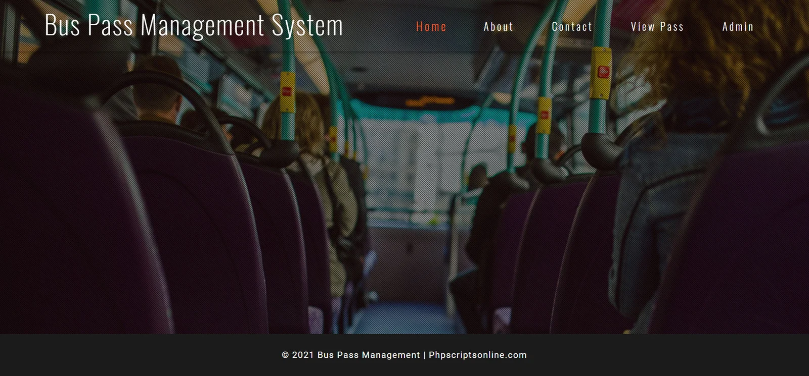 Bus Pass Management Website