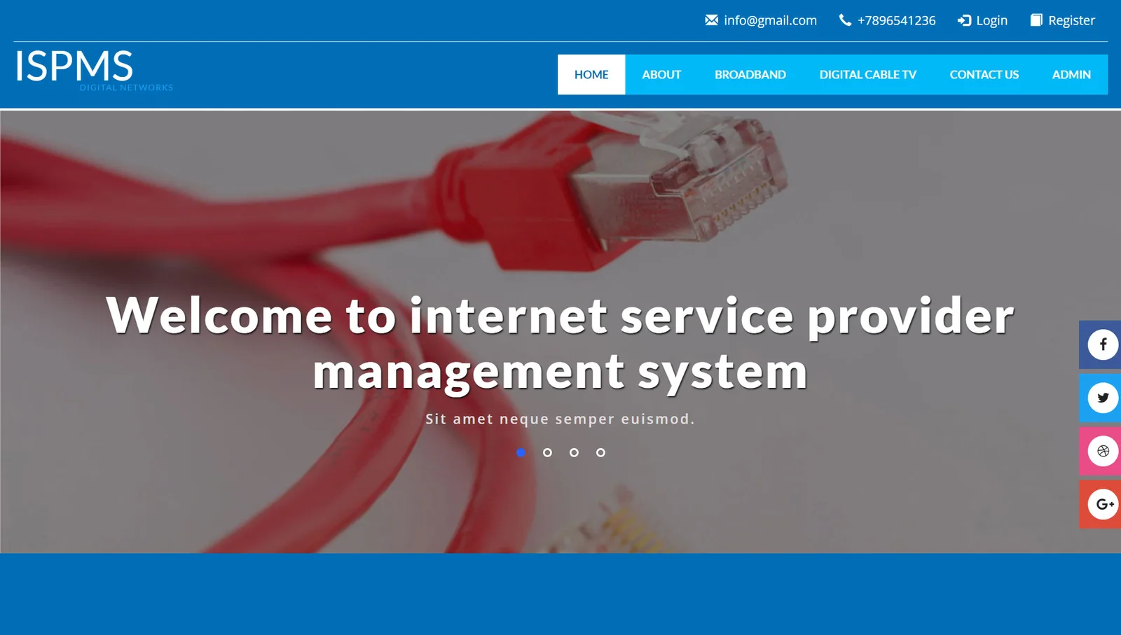 Internet Service Provider Website