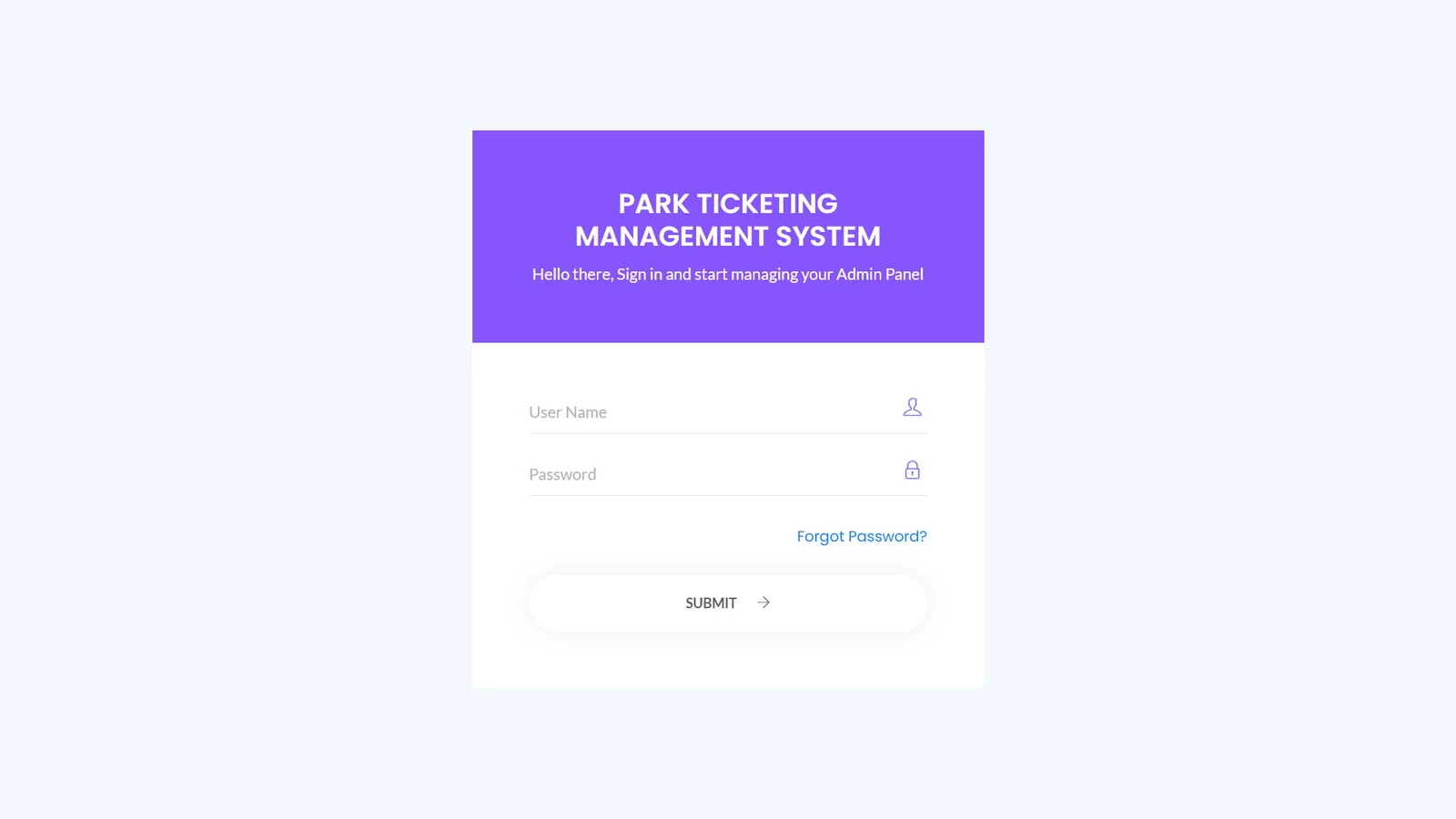 Park Ticket Booking Website