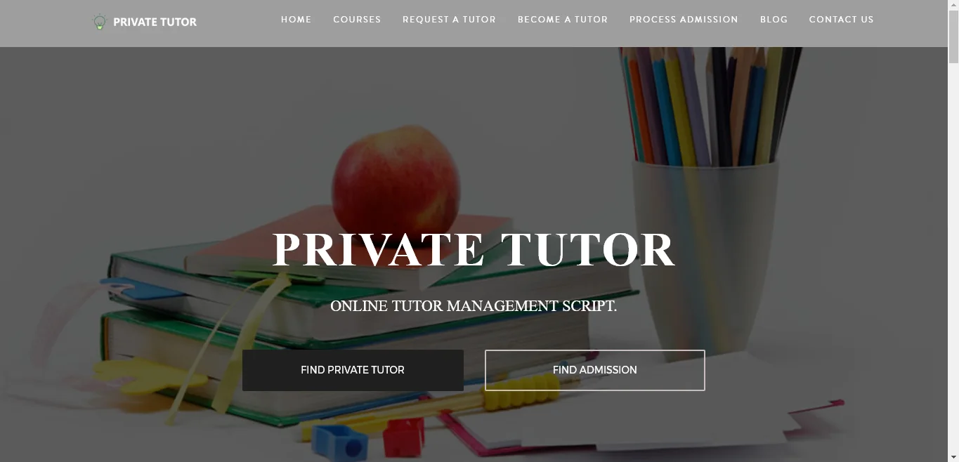 Online Private Tutoring Portal