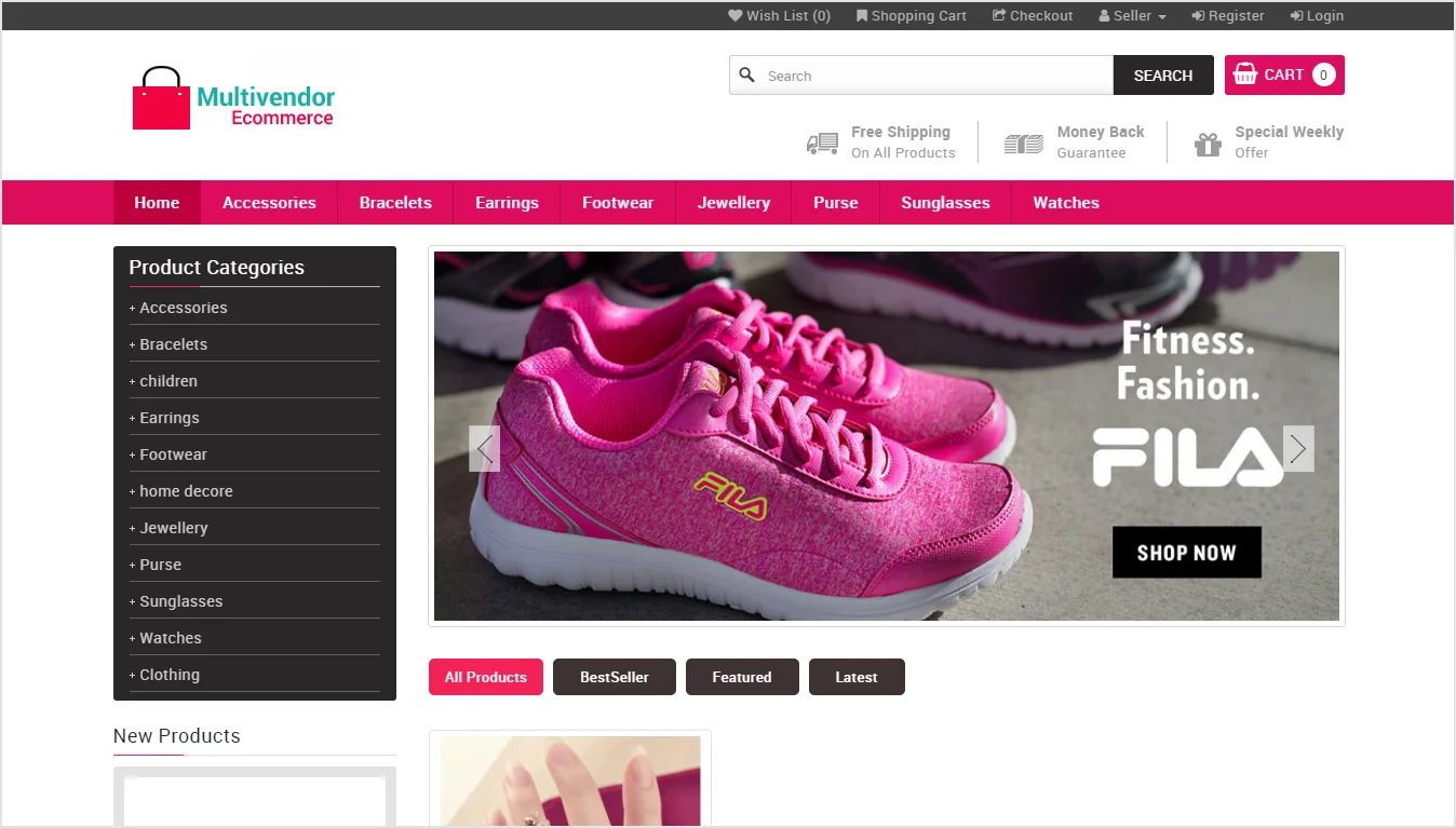 Multivendor Ecommerce Website