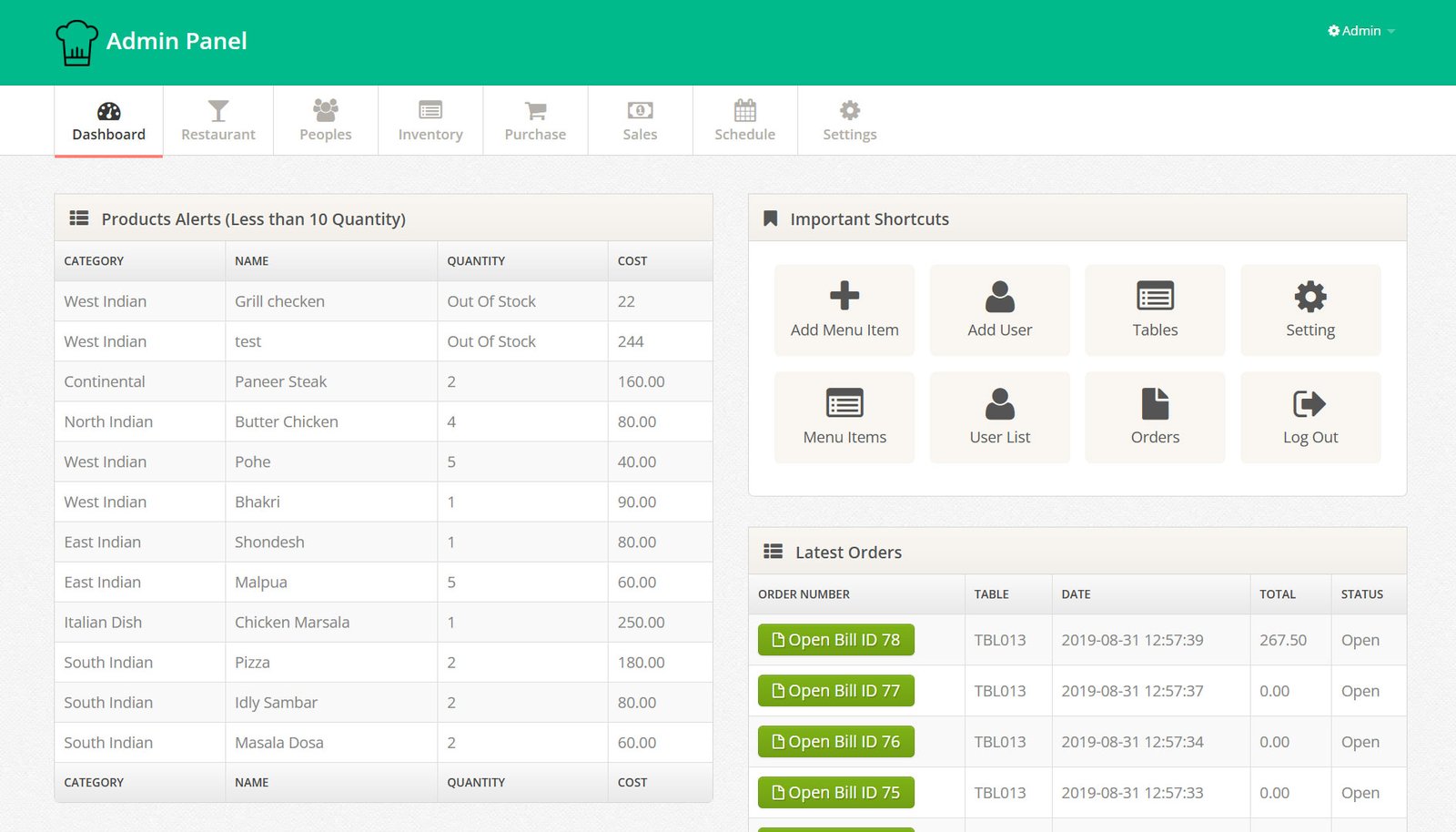 Restaurant Table Booking and POS