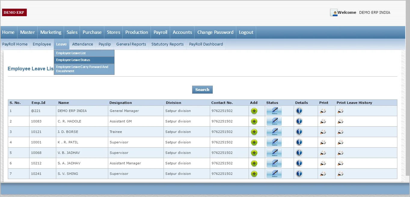 ASP.Net Manufacturing ERP